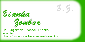 bianka zombor business card